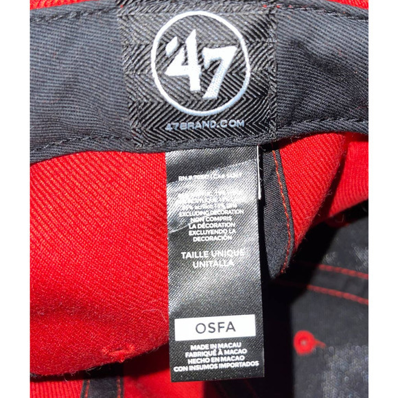 Men's '47 Red Atlanta Falcons Secondary Clean Up Adjustable Hat - Picture 3 of 4